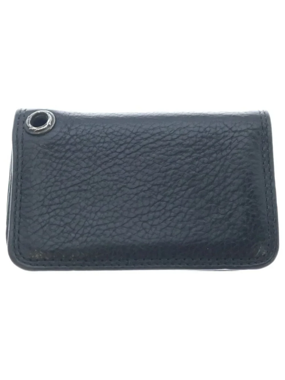 Chrome Hearts Card Case Leather Black with Grommet